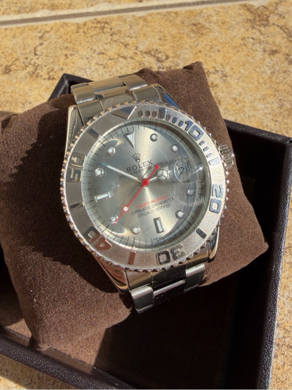 “ R O L E X “ Silver Yacht Master Designer Like Fashion Watch 40mm